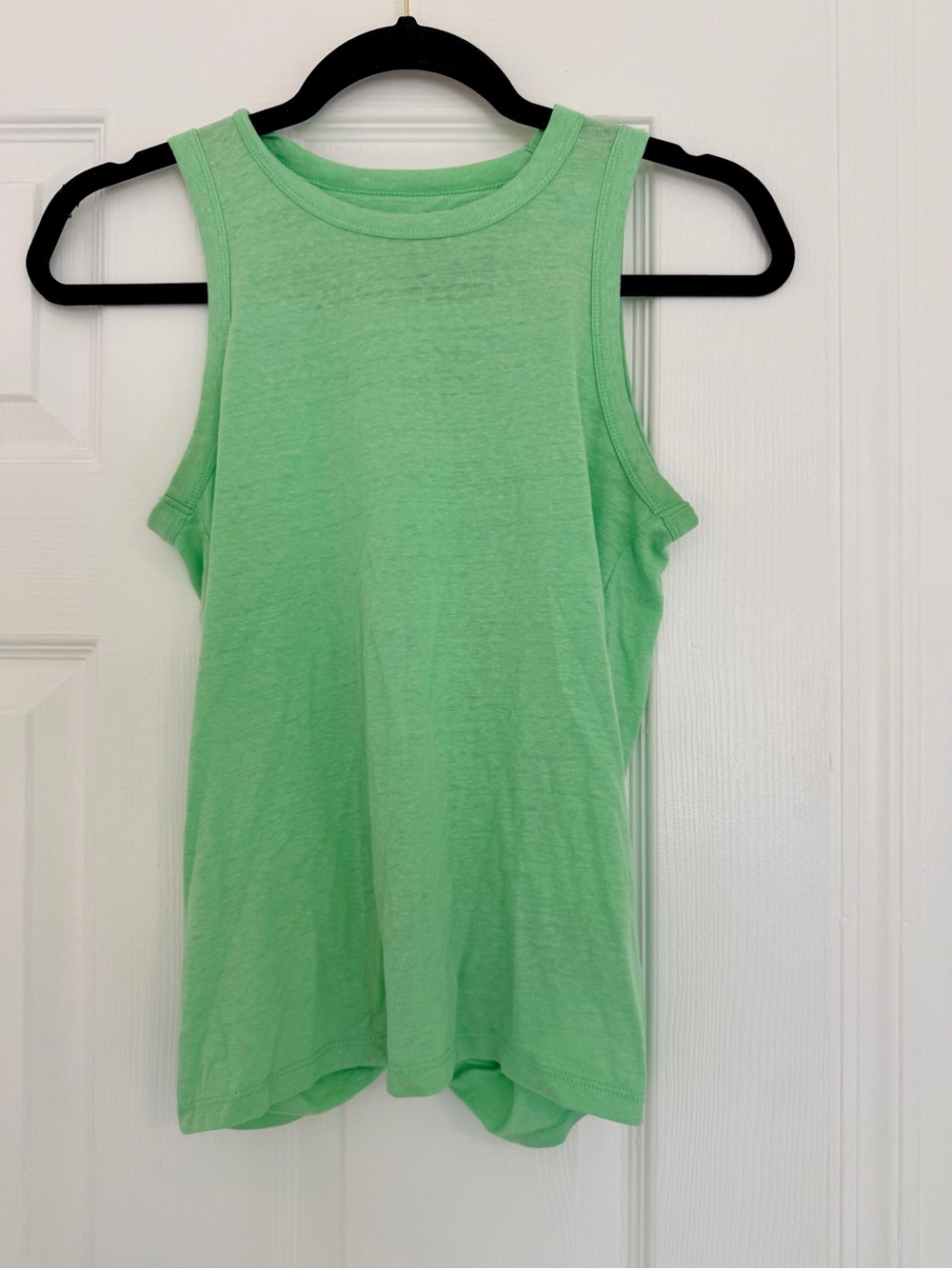 J. Crew Green Open Back Tank Top